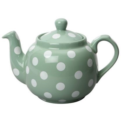 London Pottery Farmhouse tekanna, Emerald/Vit Spot, 4 Cup