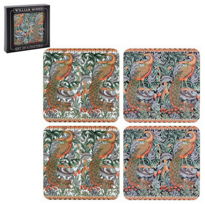 William Morris Peacock Coasters