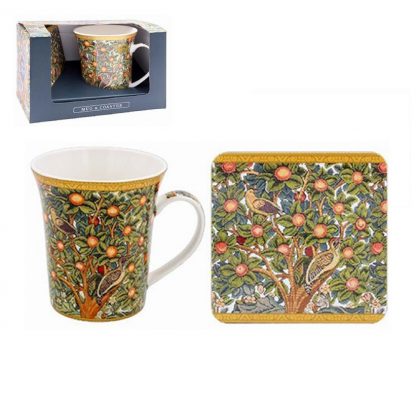 William Morris Woodpecker Presentset Mugg och coaster