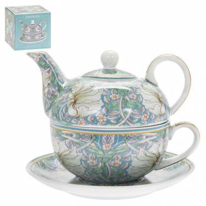 William Morris Teal Pimpernel Tea for One