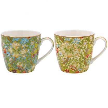 William Morris Golden Lily - två frukostmuggar i presentförpackning
