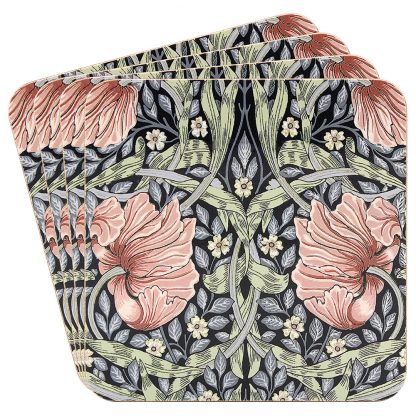 William Morris Pimpernel Blush Coasters