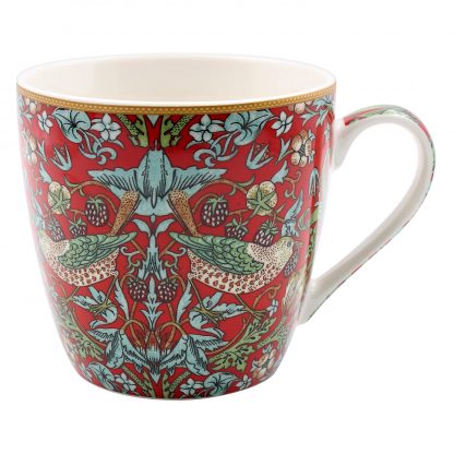 William Morris Red Strawberry Thief Frukostmugg