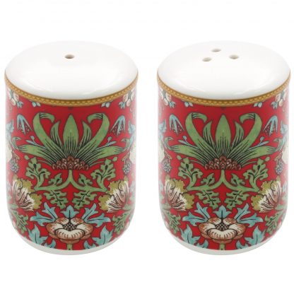 William Morris Red Strawberry Thief Salt & pepparkar