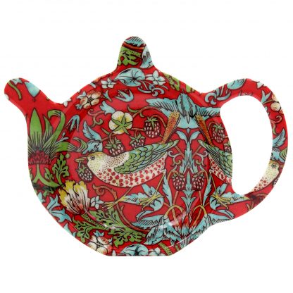 William Morris Red Strawberry Thief Tepåsfat