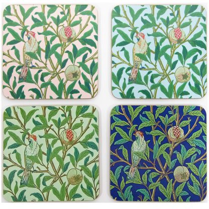 William Morris Bird & Pomegranate mix Coasters