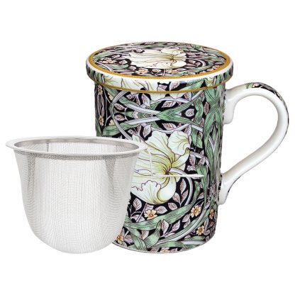 William Morris Pimpernel Midnight Mugg, coaster & tesil