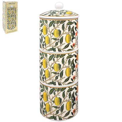 William Morris Fruits 3 staplade burkar med lock